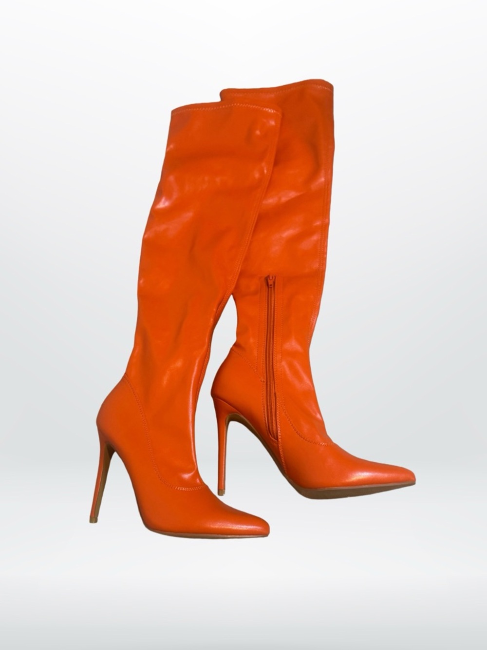 Womens Thigh High Boots Stiletto High Heel Over The Knee Stretch Leg Calf Shoes